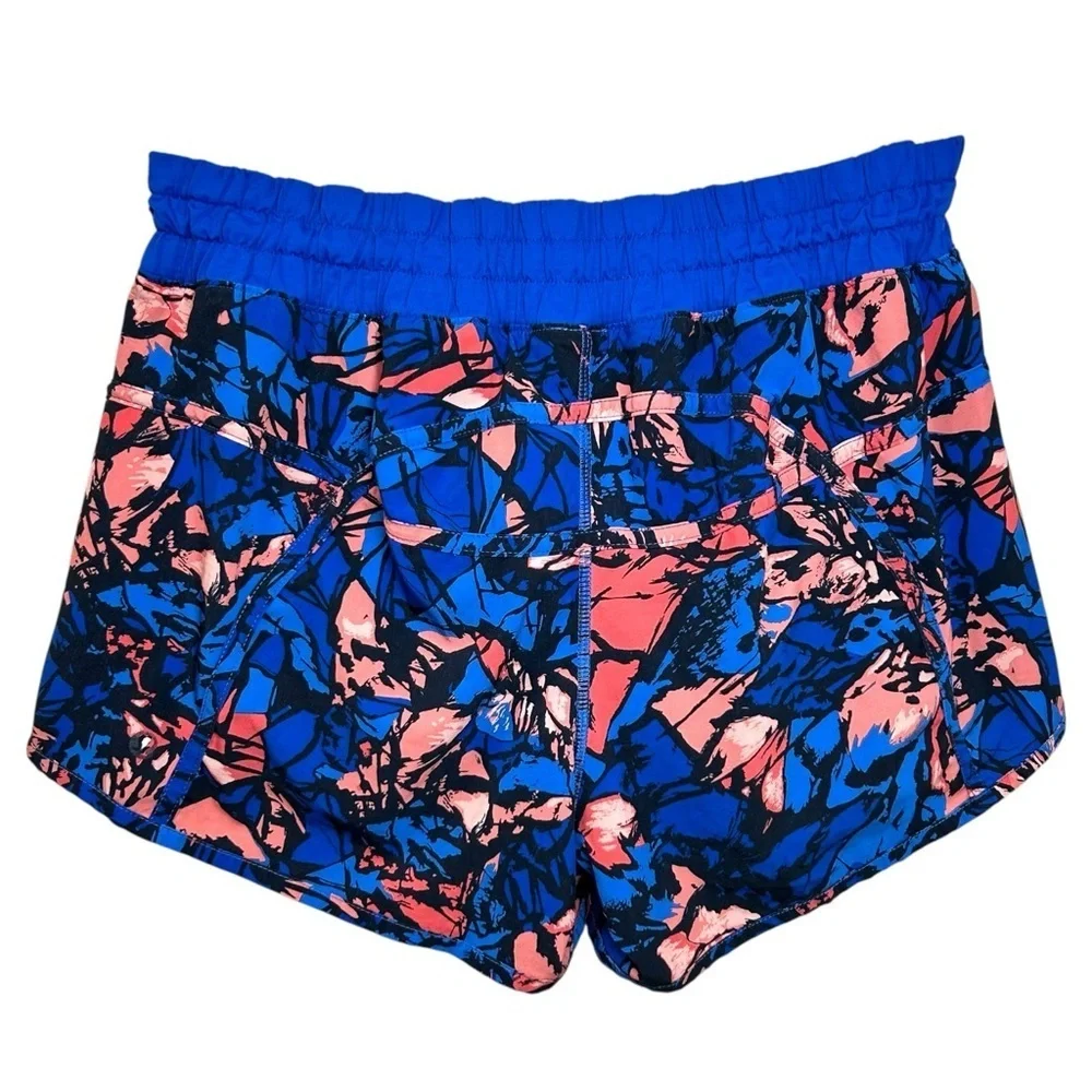 Lululemon Women’s ‘Tracker Short IV’ Paint Storm Print, Harbor Blue, Black SZ 12 - Picture 4 of 13